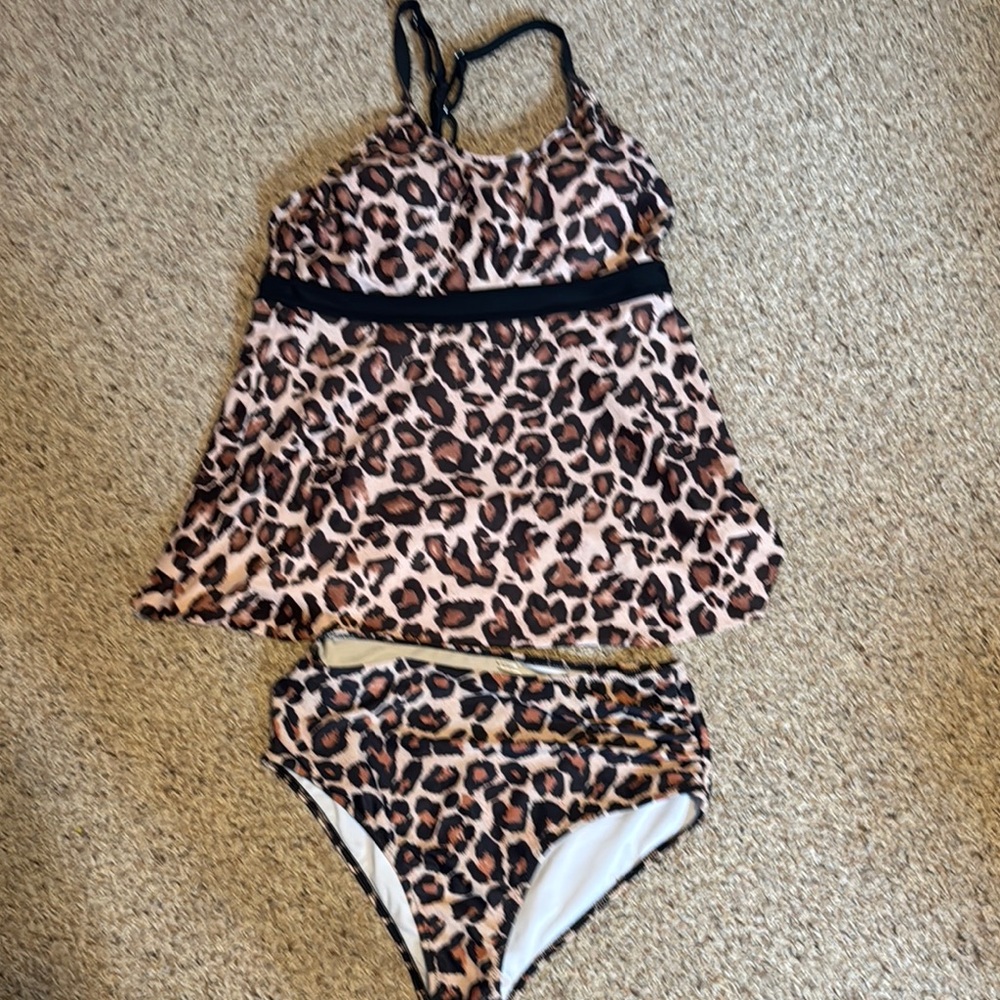 Leopard Print Tankini Set